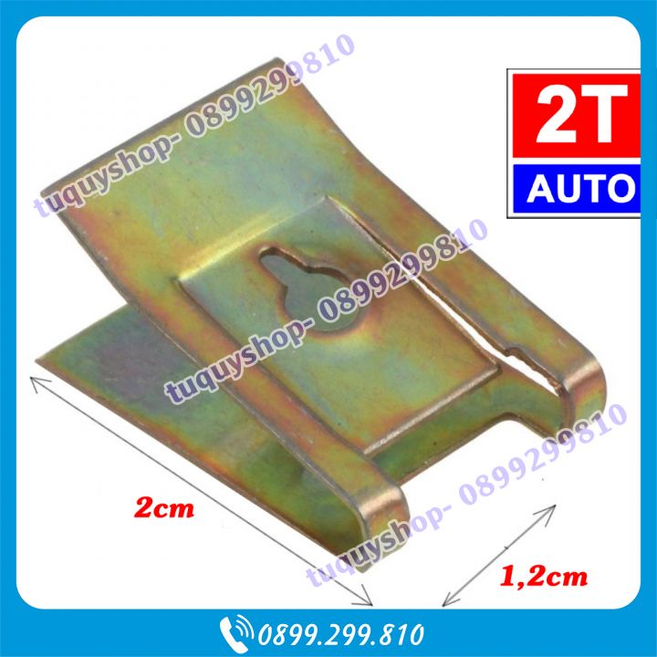 Bộ 10 Kẹp kim loại, nẹp sắt, kẹp sắt để gắn lắp phụ kiện nội thất cho ô tô xe hơi, tapli, ốp chân cửa..... SKU:321
