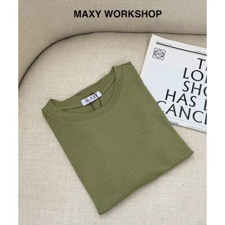 Áo thun tay lỡ ôm dáng Knitted Basic Tee Mossy Maxy Workshop