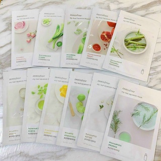 Combo 20 miếng mặt nạ innisfree dưỡng ẩm, trắng da My Real Queeze Mask 20ml