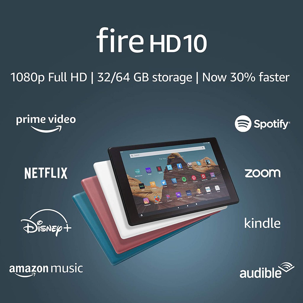 Máy tính bảng Kindle Fire HD 10 (10.1" 1080p full HD display, 32 GB) Mới nguyên seal