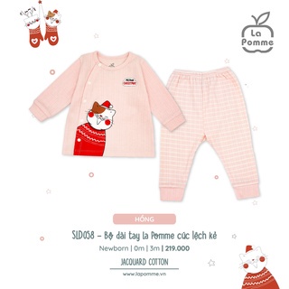 Lapomme - Bộ cài chéo, cài thẳng, body dày sơ sinh kẻ hình mèo SLD058, SLS058, JL058