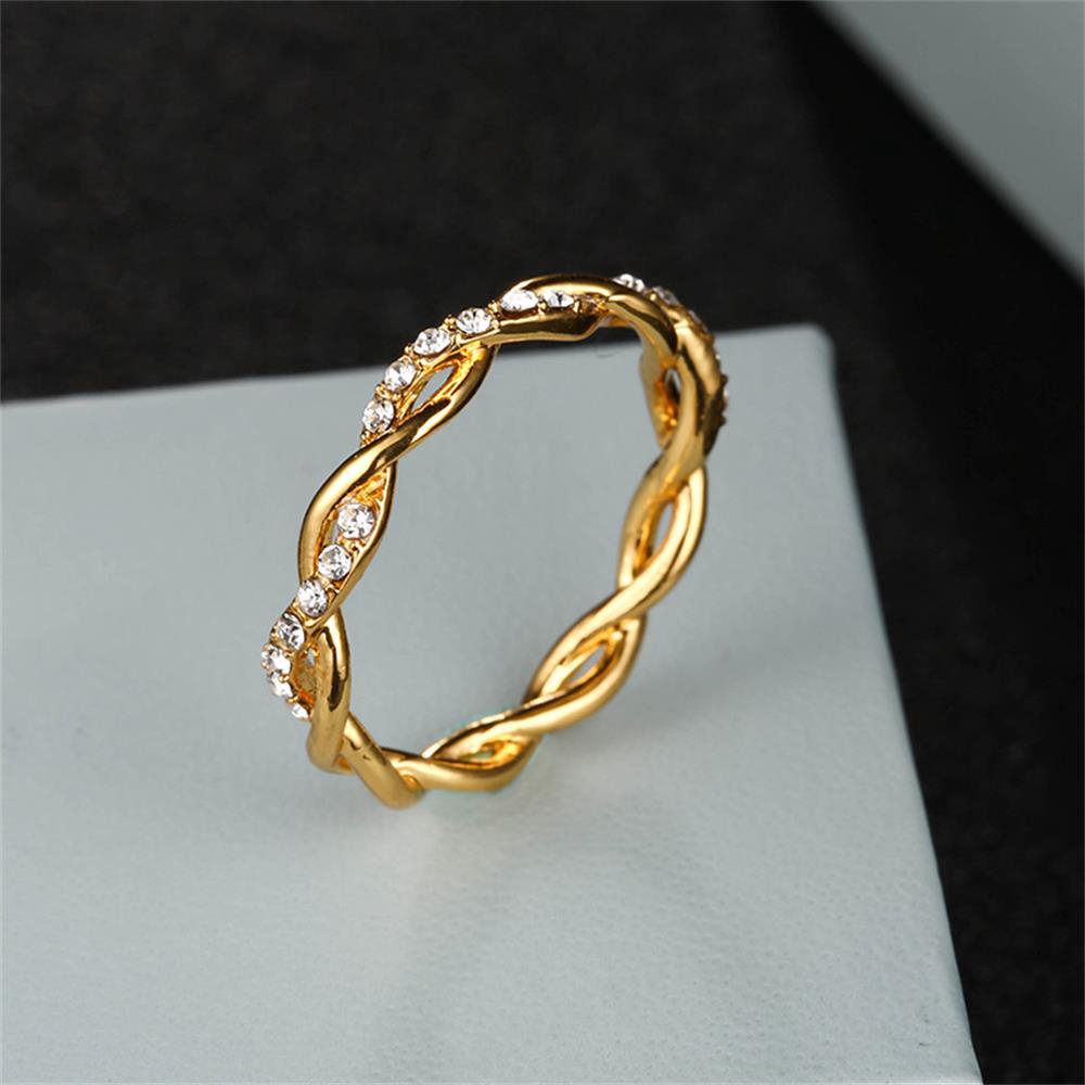 MELODG Party Band Shape Women Charm|Thin Twisted Ring