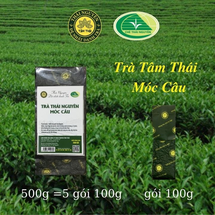  Trà Móc Câu Thái Nguyên 500g(5 gói 100g) Trà Xanh Tâm Thái Chè Thái Nguyên Móc Câu 500g