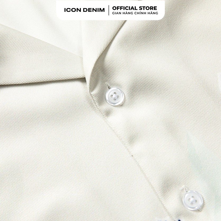 Áo Sơ Mi Tay Ngắn Họa Tiết ICON DENIM Duc Ba Church Landscape Phom Xuông Vải Dệt Chéo Mát Mẻ Ít Nhăn | BigBuy360 - bigbuy360.vn