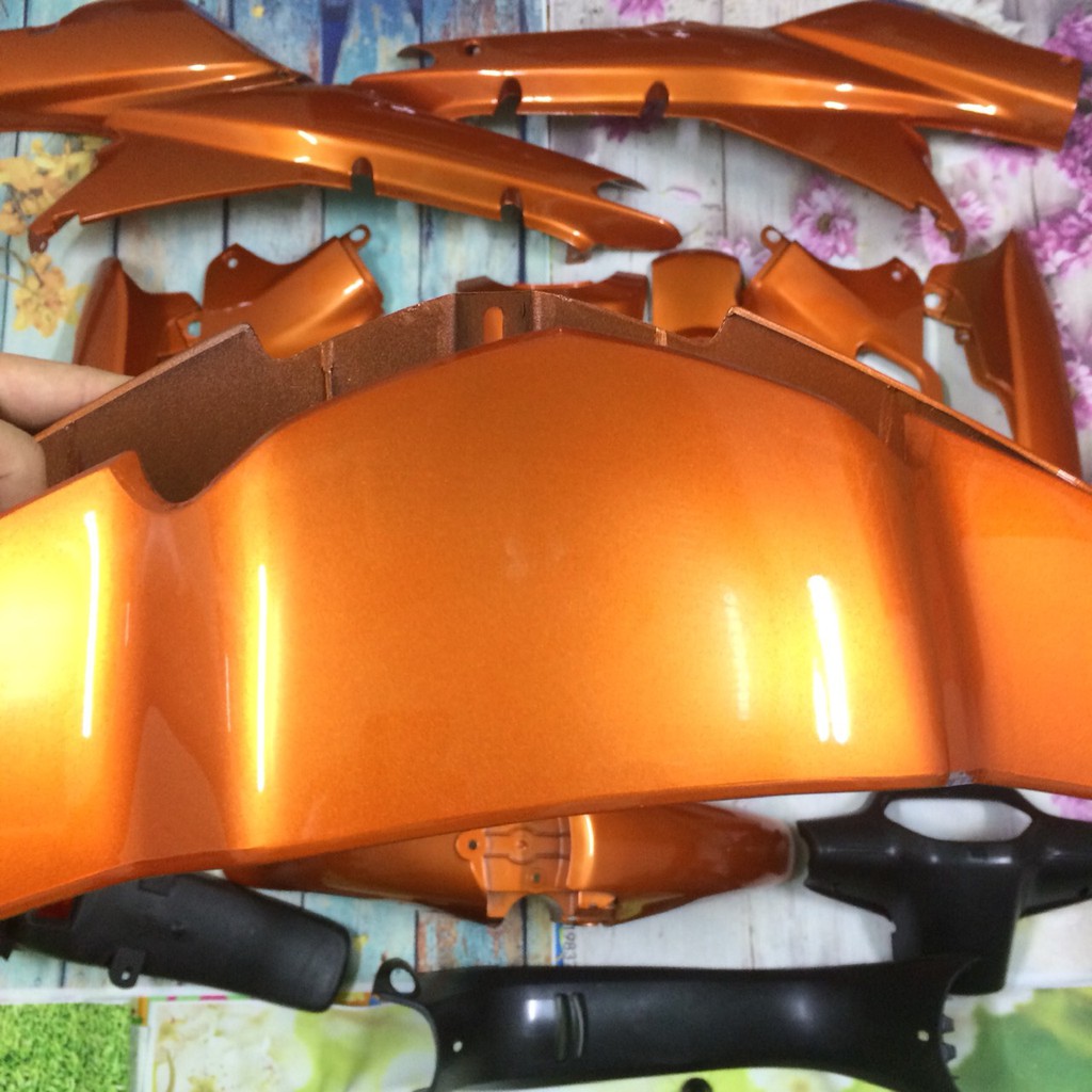 (HOT )Dàn áo xe Wave THÁI - alpha đời 2000 đến 2005 màu Cam- nhựa ABS loại 1