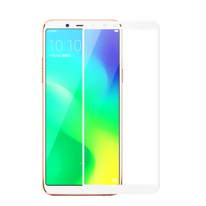 Kính Cường Lực Oppo F5 - Kính Trong Suốt  Full Màn hình Độ Cứng 9h+ Tặng Kèm Khăn Lau