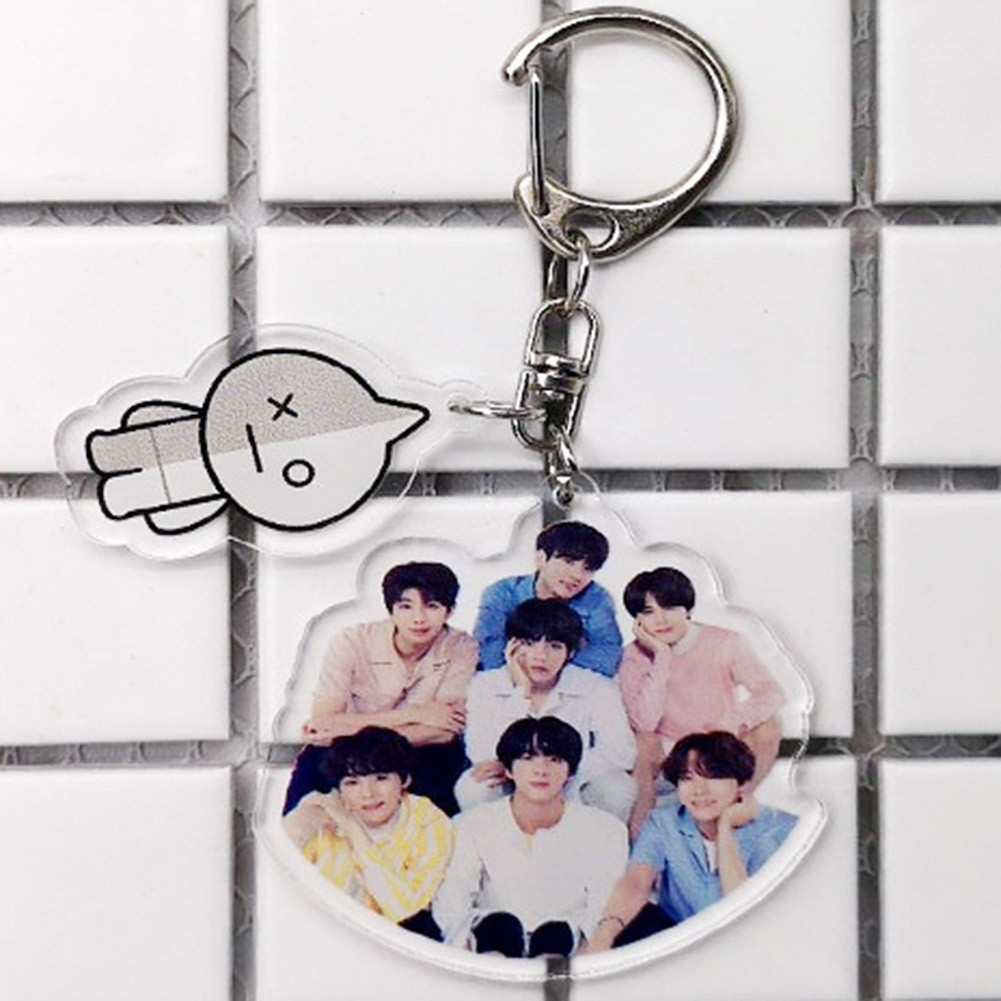 Móc khóa họa tiết BTS Bangtan Boys LOVE YOURSELF J-HOPE V SUGA dành cho người hâm mộ