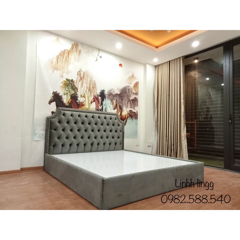 Giường ngủ bọc sofa phong cách châu Âu