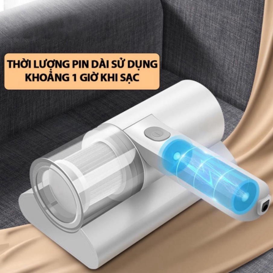 Máy hút bụi giường nệm, máy hút bụi mini không dây sạc pin có tia UV khử khuẩn, hút ẩm không khí, chăn ga, ghế sofa