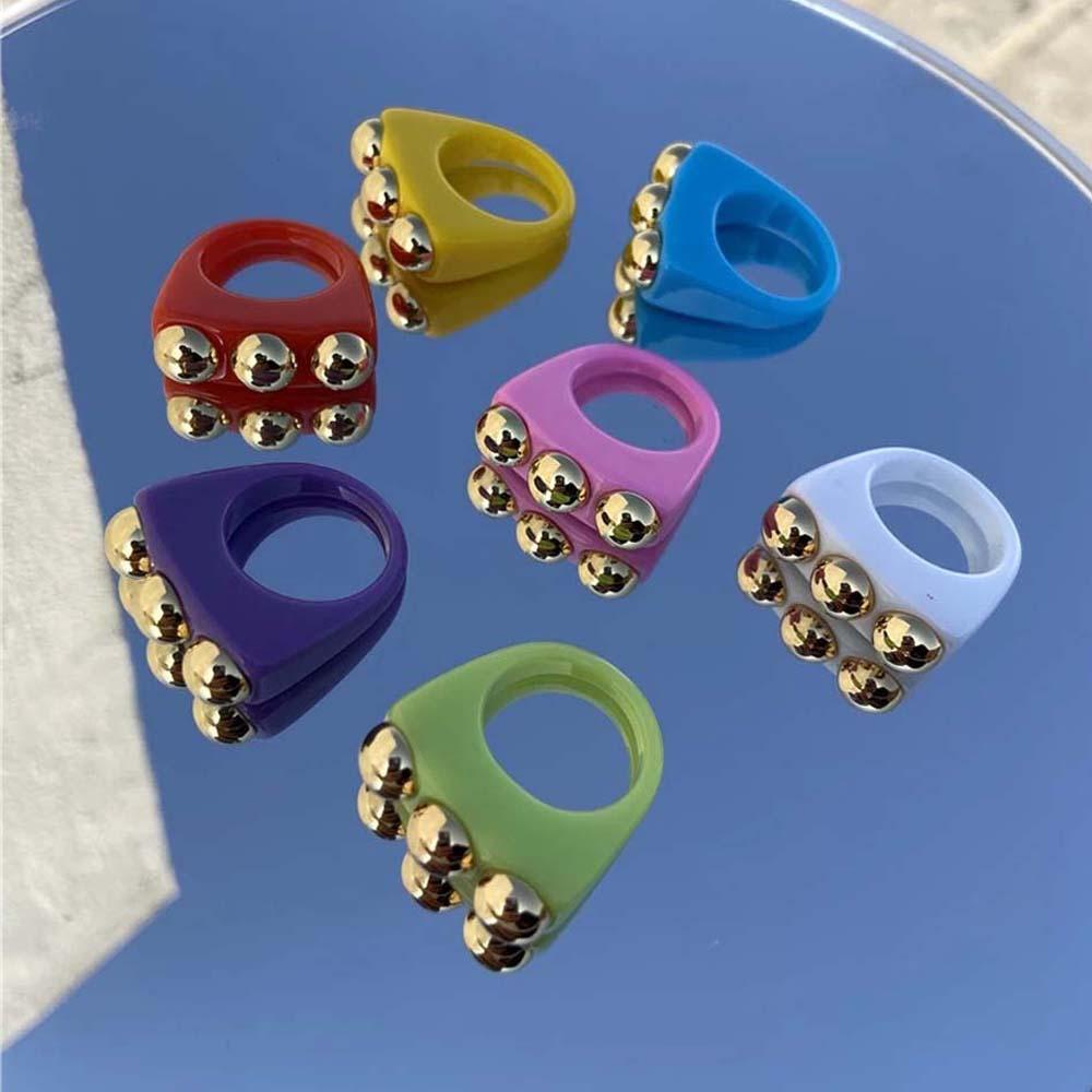 Nhẫn Đính Hạt Kim Loại Phong Cách Hip Hop Thời Trang