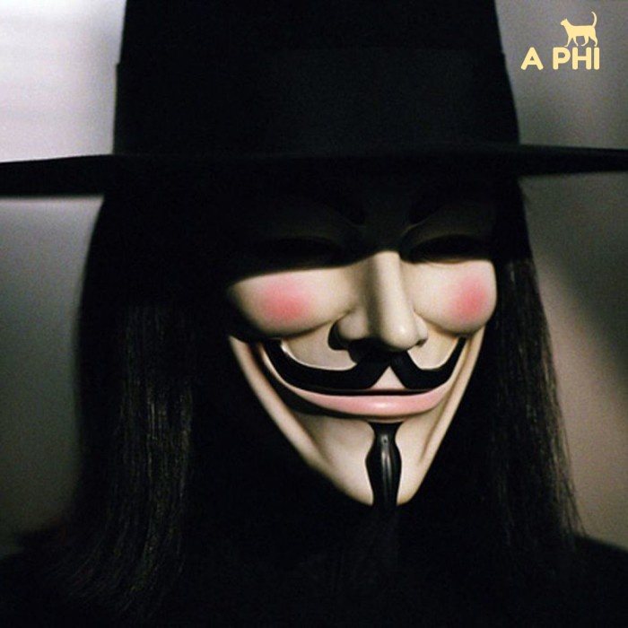 Mặt nạ hacker Anonymous bí hiểm hoá trang Halloween siêu đẹp