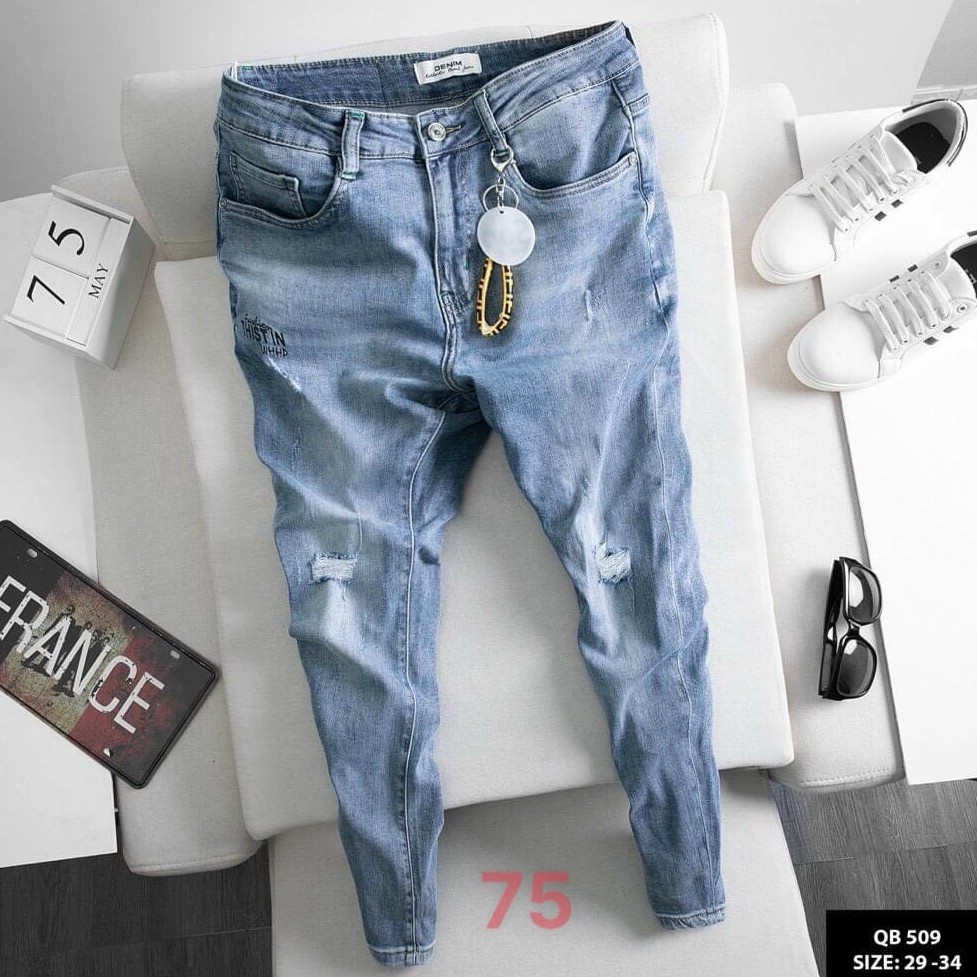 Quần Jean Nam cao cấp🔵 𝐅𝐑𝐄𝐄 𝐒𝐇𝐈𝐏 🔵 hàng cao cấp Quần Bò Nam Đẹp Co Giãn Thời Trang SALY TNN1009 | BigBuy360 - bigbuy360.vn