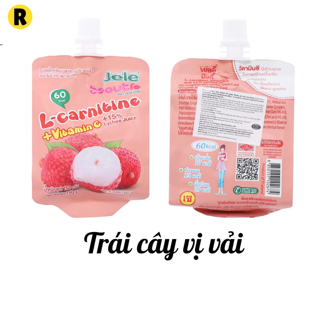 Nước ép trái cây thạch Jele Beautie 150g, bổ sung vitamin tốt cho sức khỏe, làm đẹp da.