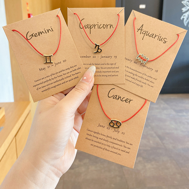 [Mã FAMAYFA giảm 10K đơn 50K] Vòng Tay Có Mặt Hình Cung Hoàng Đạo Màu Đỏ Dành Cho Cặp Đôi | BigBuy360 - bigbuy360.vn