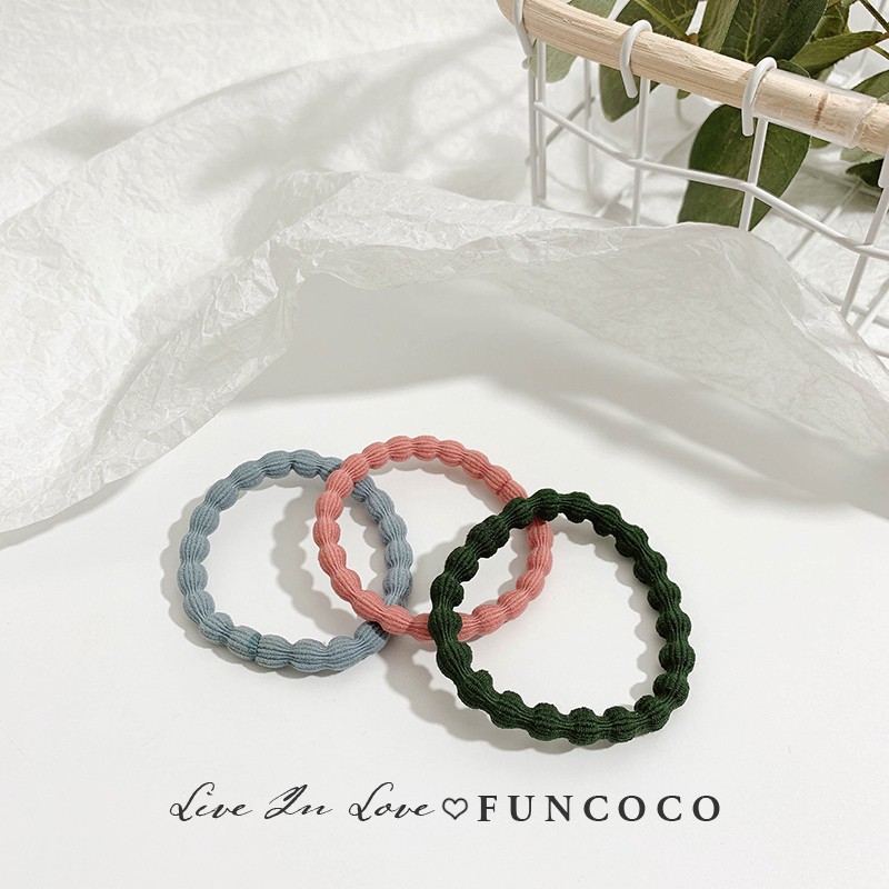 Dây Buộc Tóc Cao Su Hình Hạt Đậu Nhiều Màu A0001