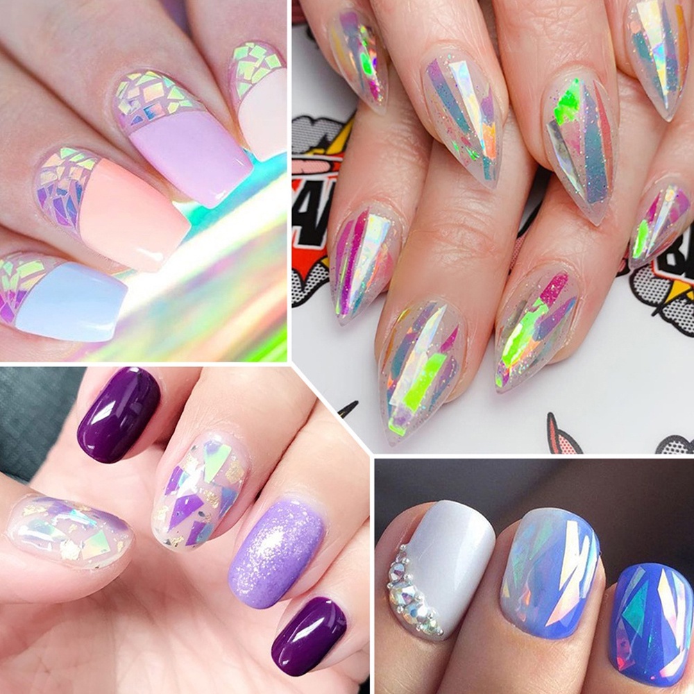 [Hàng mới về] Hộp miếng dán móng tay nhiều màu sắc gradient
