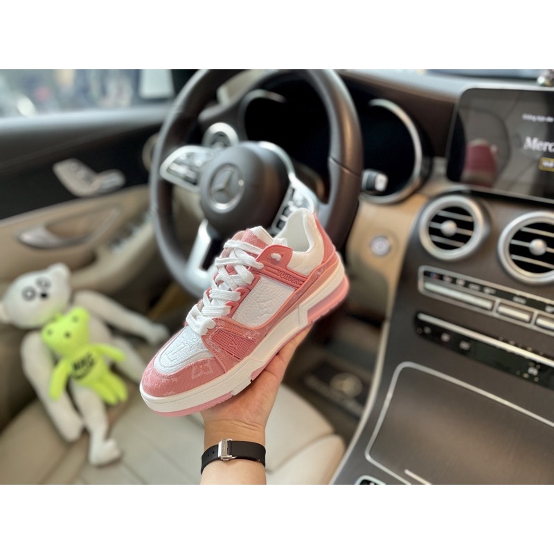 GIÀY LV HỒNG TRẮNG LAI AU CAO CẤP