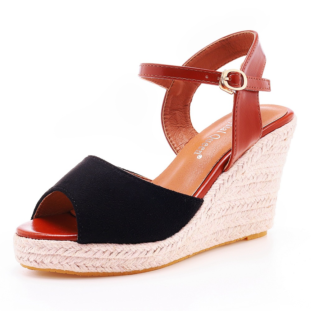 Giày Sandal Mary Jane Fishbeak Đế Xuồng Mũi Tròn Chống Nước Thời Trang Cho Nữ