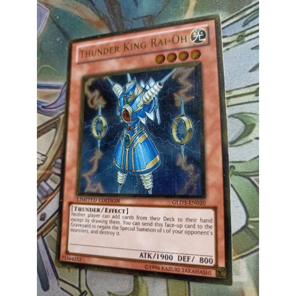 Lá thẻ bài Yugioh chính hãng - Thunder King Rai-Oh - GLD3-EN020 - Gold Rare