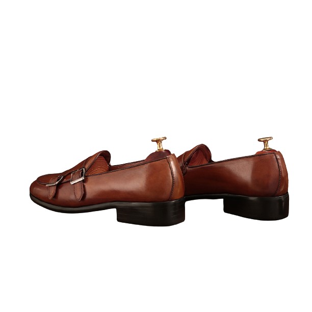 Giày da nam kiểu dáng giày lười LOAFER MONKSTRAP H501 da bò nguyên tấm cao cấp