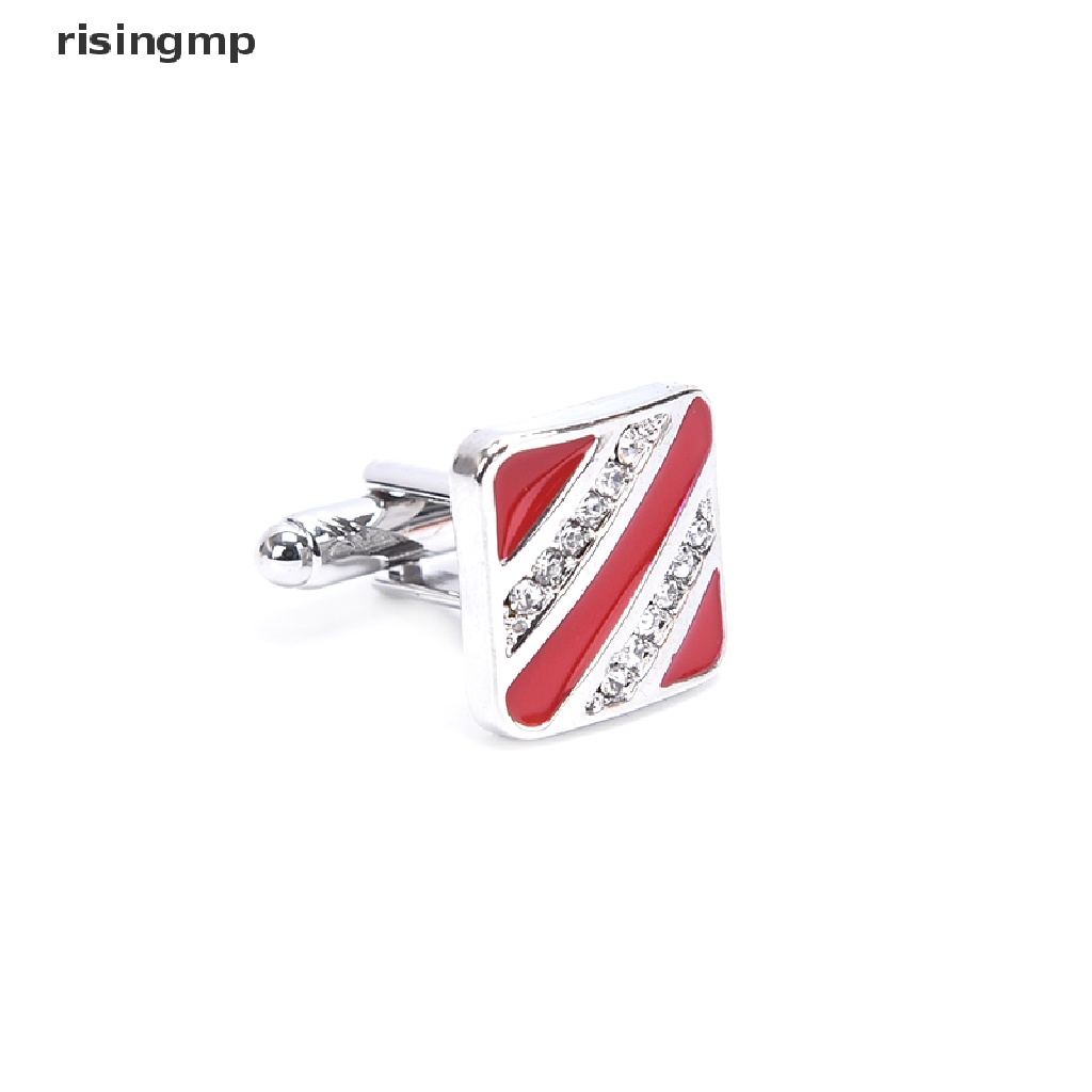 Khuy Măng Sét Cài Áo Sơ Mi Màu Đỏ Đen Cho Nam ♨Nóng Bỏng