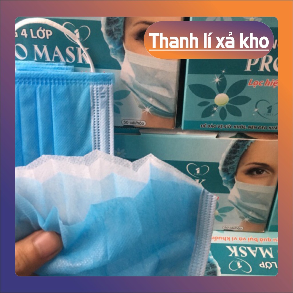 [RẺ VÔ ĐỊCH] Hộp Khẩu Trang Y Tế 50 Chiếc Hàng 4 Lớp Kháng Khuẩn Ngăn Ngừa Vi Khuẩn,Khói Bụi Độc Hại.HÀNG CÓ SẴN | BigBuy360 - bigbuy360.vn