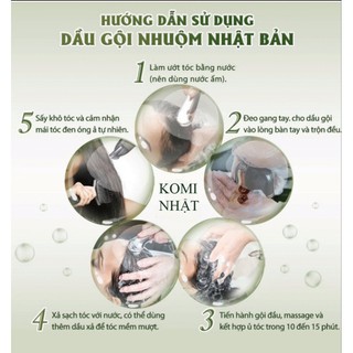 Dầu gội nhuộm tóc Nhật Bản Komi