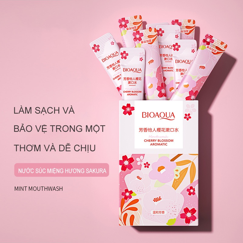 Hộp 20 túi nước súc miệng sạch hơi thở thơm mát sảng khoái -URBSKS