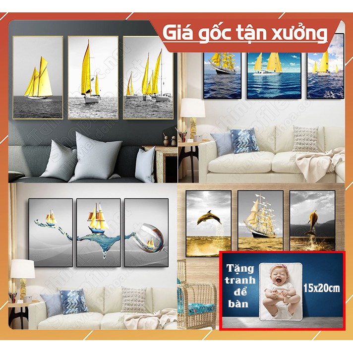 💥GIÁ XƯỞNG💥 20 MẪU TRANH THUYỀN VÀ BIỂN in UV không phai màu trên nhựa FOMEX cao cấp