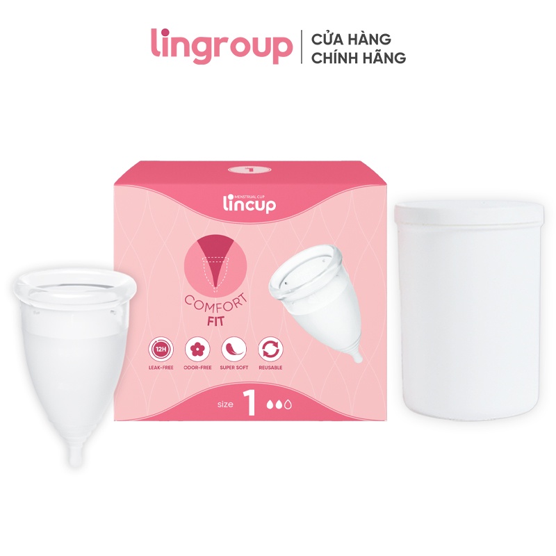 Cốc nguyệt san Lincup chính hãng size 25ml/34ml/40ml