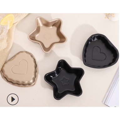 Khuôn tim vàng/sao vàng chống dính 12cm