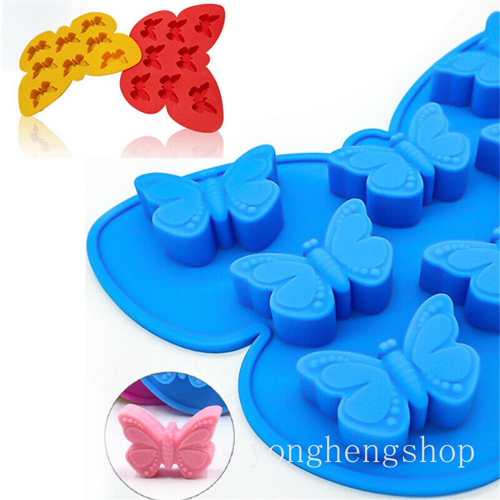 Khuôn Silicone Làm Bánh Kẹo Hình Bướm 3D Độc Đáo
