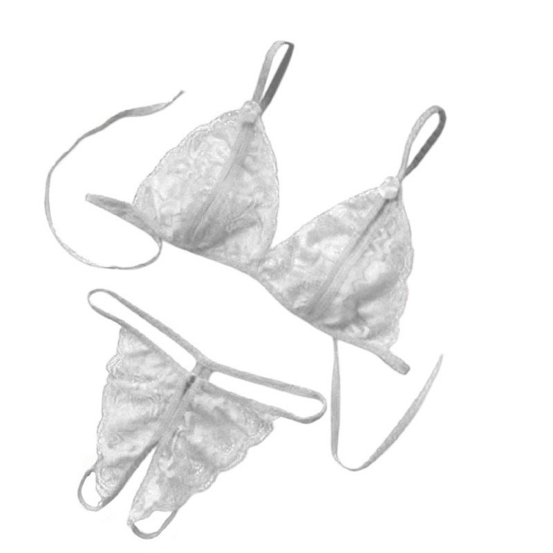Bộ đồ ngủ nội y babydoll dây G phối ren mở đũng lưng chữ T gợi cảm cho nữ | BigBuy360 - bigbuy360.vn