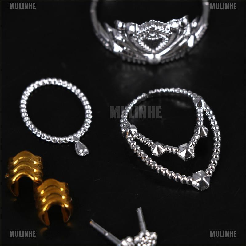 Bộ 10 Vương Miện Nhựa Màu Bạc Trang Trí Búp Bê Kích Thước 11 &quot;