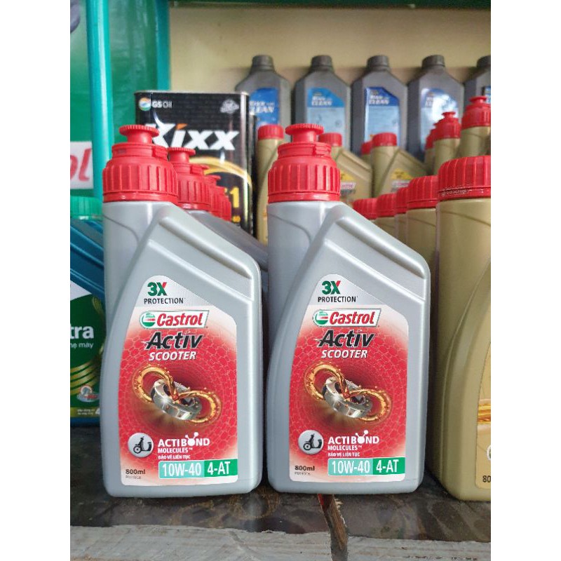 Dầu nhớt xe máy Castrol Power1 Scooter, Activ Scooter, Power1 0,8L