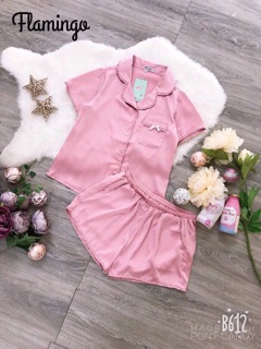 Set lụa áo cộc quần cộc