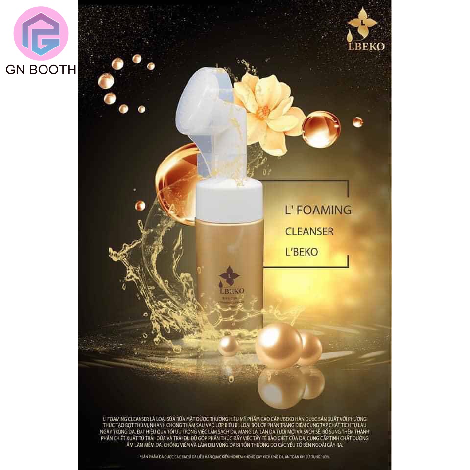 (SALE) Sữa rửa mặt diệt khuẩn tạo bọt 3 trong 1 L'BEKO L'foaming Cleanser 100ml mỹ phẩm hàn quốc xách tay chính hãng