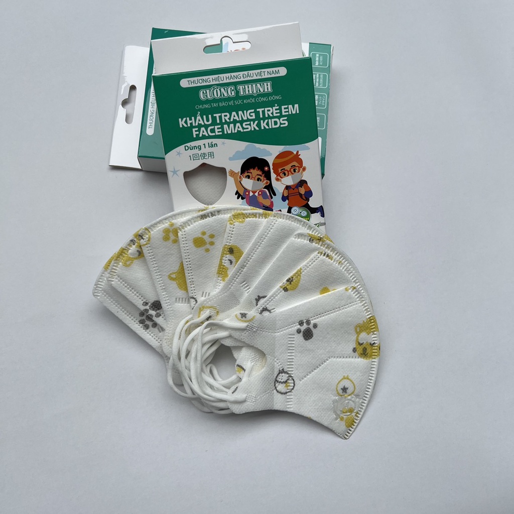[BÉ 1-4 TUỔI ]Khẩu Trang 5D Kids Cho BéTrẻ Em Cho Mask Cường Thịnh Họa Tiết Xuân Lai Công Nghệ Nhật Bản Hộp 10C Bền Đẹp