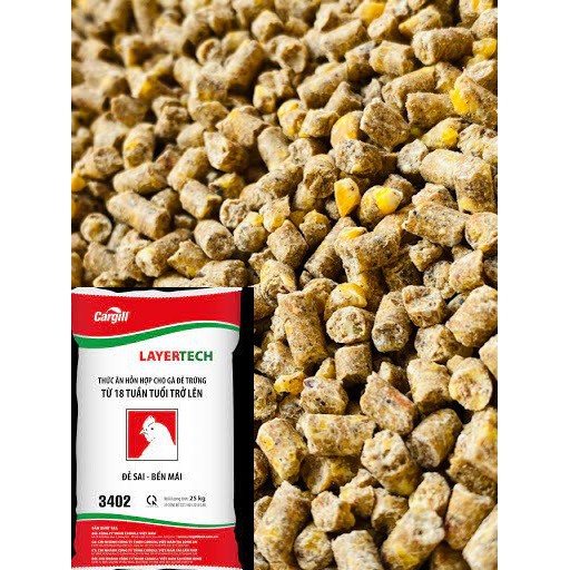 Bao 25kg Thức  Ăn Gà Đẻ Trứng Cargill 3402-Cám Dinh Dưỡng Cho Gà đẻ