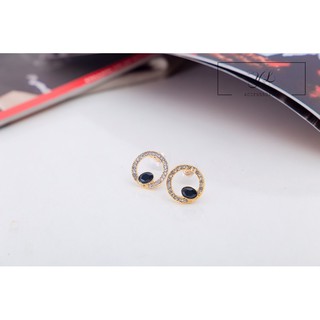 Mã KT60- Khuyên tai phong cách Hàn Quốc cho nữ, Hoa tai đính đá Zircon cao cấp mạ vàng 18K