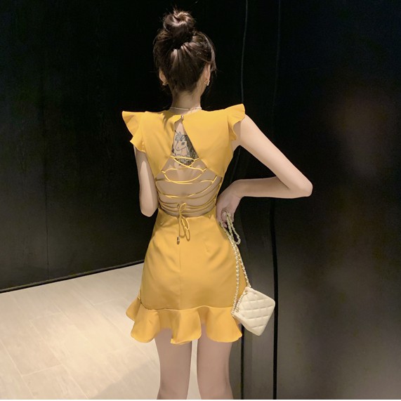 Đầm nữ dáng ôm mini đuôi cá tay ngắn Emilyshop