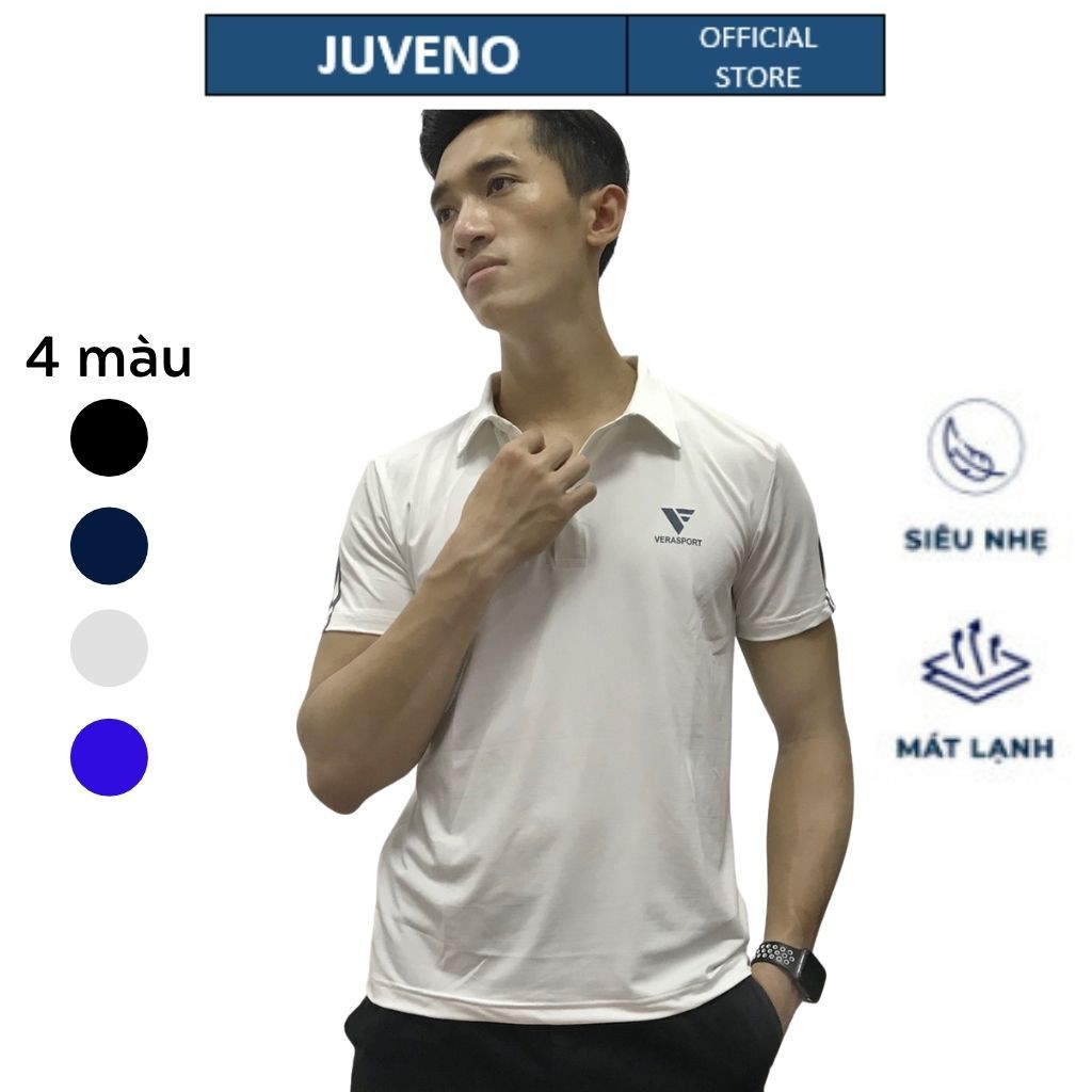 Áo thun cổ bẻ thể thao JUVENO co giãn bốn chiều thoải mái vận động