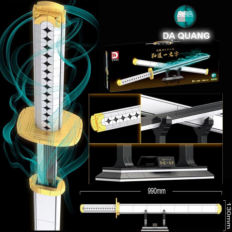 Đồ Chơi Lắp Ráp Kiểu Lego Mô Hình Thanh Kiếm Wado Ichimonji Của Zoro Anime OnePiece Model DK1509 Với 806 Mảnh Ghép