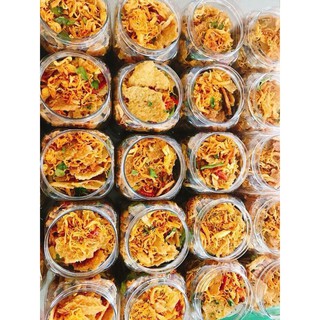 Freeship 2 Kg 4 Hộp Cơm Cháy Lắc Khô Gà Tặng Bắp Sấy - Chất Lượng