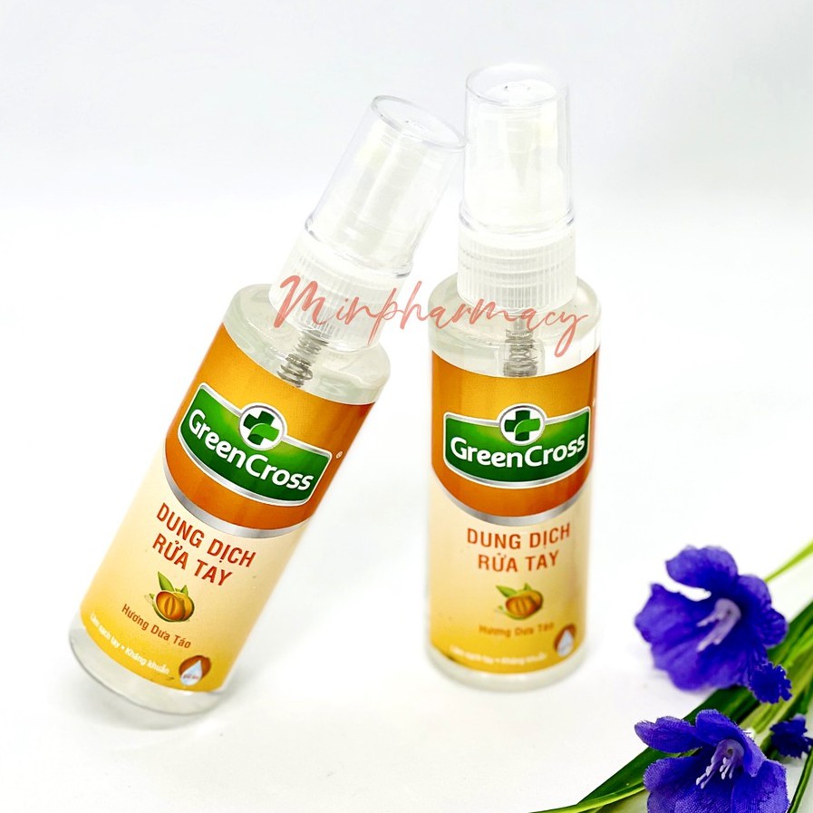 XỊT RỬA TAY DIỆT KHUẨN GREEN CROSS (NHIỀU MÙI HƯƠNG) CHAI 70ml - Minpharmacy