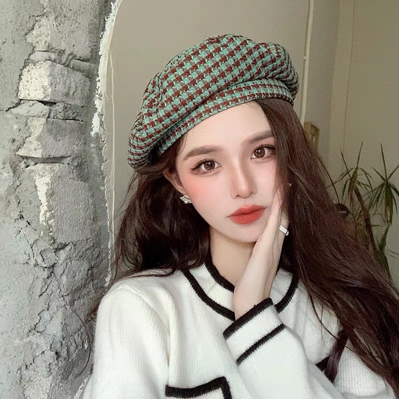 Mũ Nồi Họa Tiết Caro Nhiều Màu Thời Trang Cho Nữ