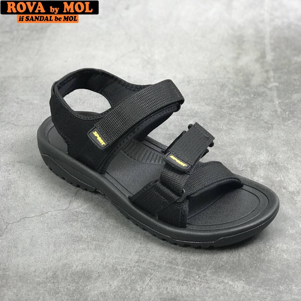 Giày sandal nam hiệu Rova siêu bền quai ngang đế cao su quai dù đi làm đi học mã RV873