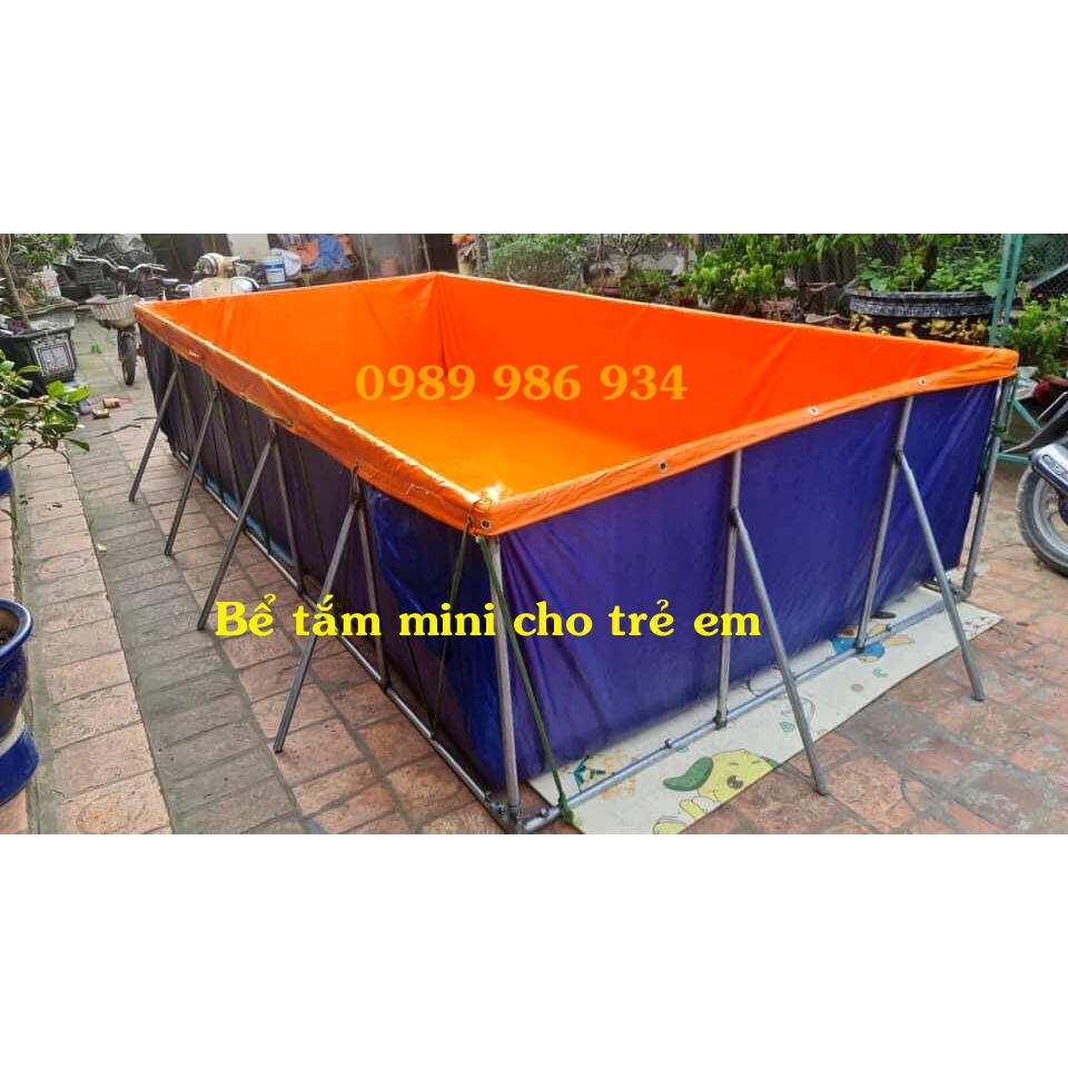 Bể bạt nuôi ốc kích thước 3m x 2m x 1m bạt 2 da chống thấm nước cực tốt