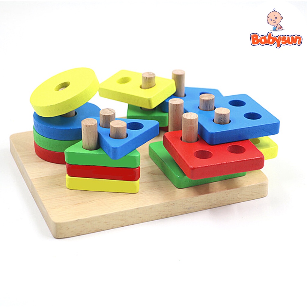 Combo đồ chơi bằng gỗ giúp phát triển trí tuệ cho bé, đồ chơi giáo dục cho trẻ- Combo