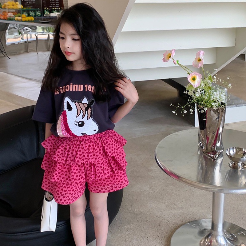 Quần Short Hoa Xếp Tầng Phong Cách Hàn Quốc Đáng Yêu Dành Cho Bé Gái 1-6 Tuổi